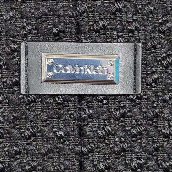 Calvin Klein Black nubby basketweave shawl collar coat ladies size large new!!!‎ - Picture 5 of 8